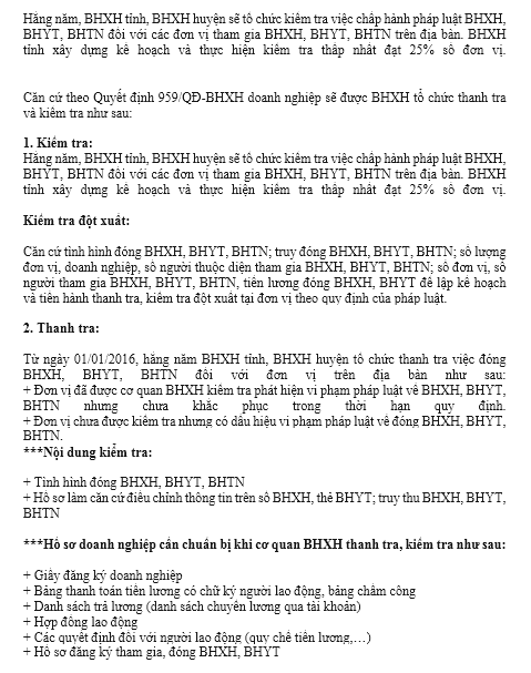 Doanh nghiệp cần chuẩn bị gì khi cơ quan BHXH thanh tra, kiểm tra