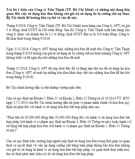 Sử dụng hóa đơn không còn giá trị bị xử phạt thế nào?