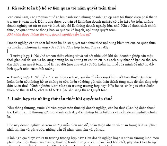 Kinh nghiệm quyết toán thuế đối với chủ doanh nghiệp và kế toán