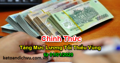 Mức lương tối thiểu vùng 2020 mới nhất