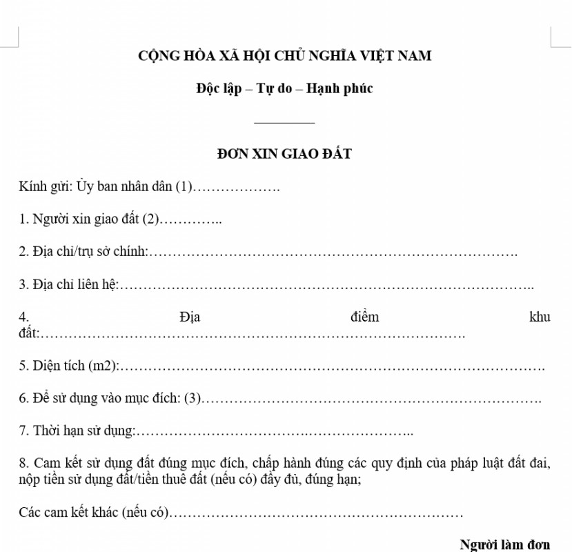 Mẫu hợp đồng tặng cho