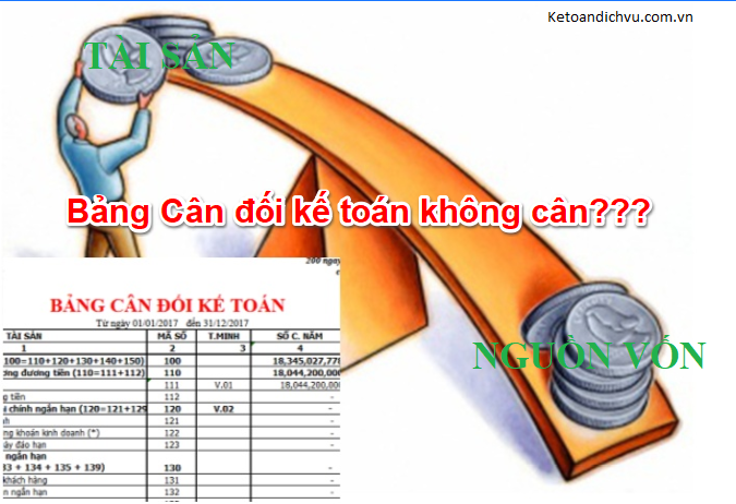 Tại sao bảng cân đối kế toán không cân?