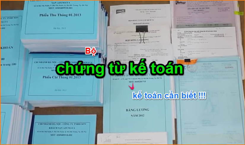 Bộ chứng từ kế toán cần thiết cho kế toán