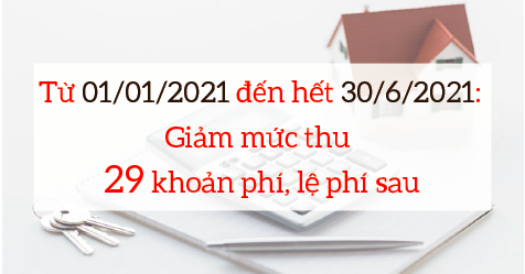 Giảm mức thu 29 khoản phí, lệ phí đến hết 30/6/2021